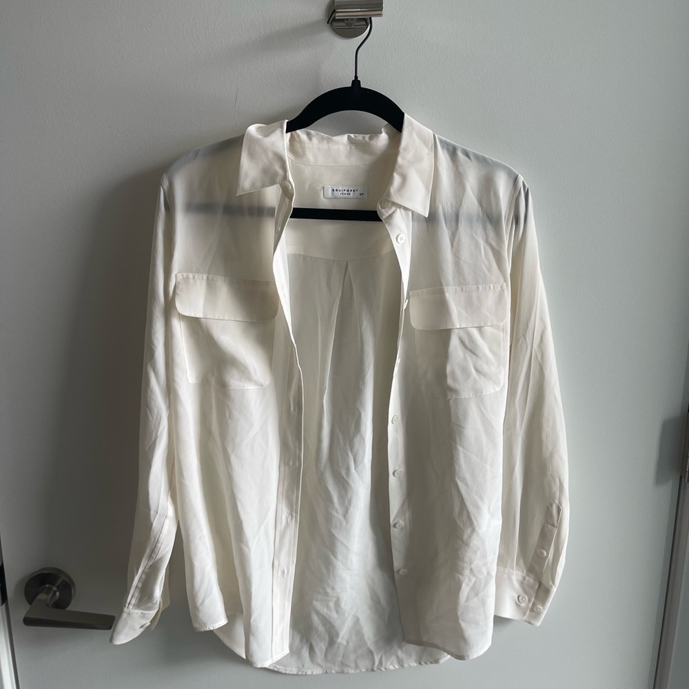 Equipment Femme White Button-Up Shirt